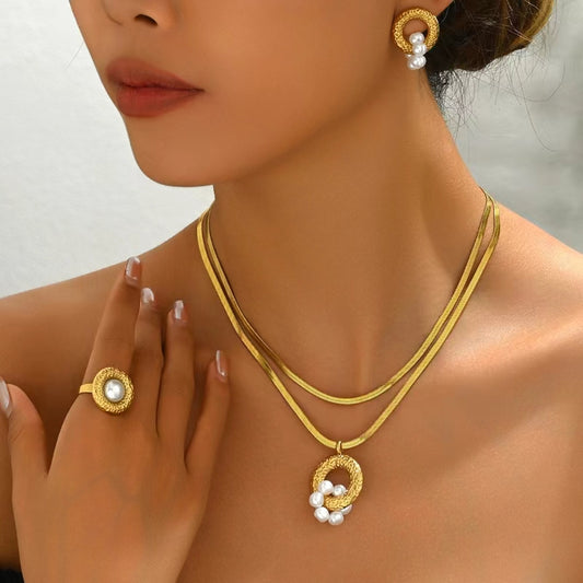 Parure Vintage 3 Pièces EN Acier inoxydable