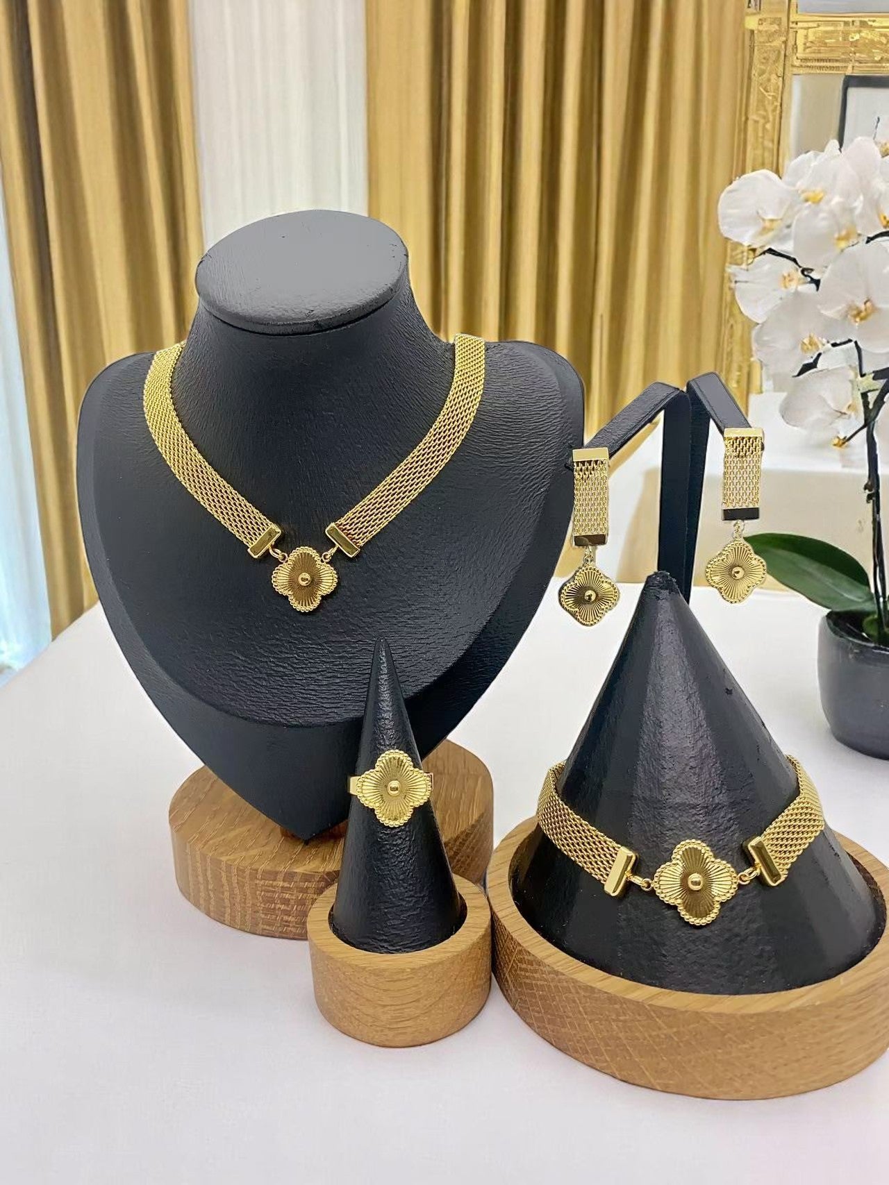 Parure Van Cleef 4 Pièces EN Acier inoxydable
